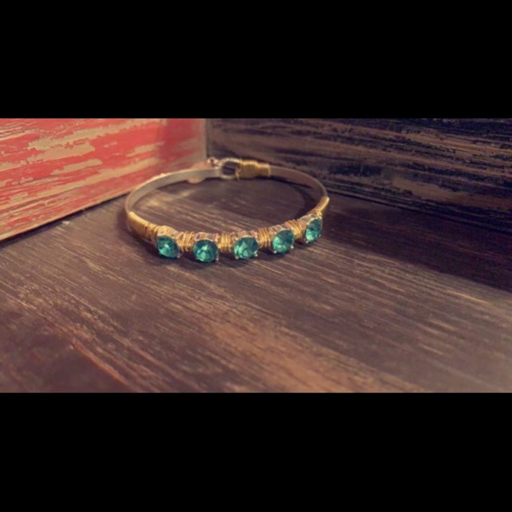 Silver and gold Wire wrapped bracelet new